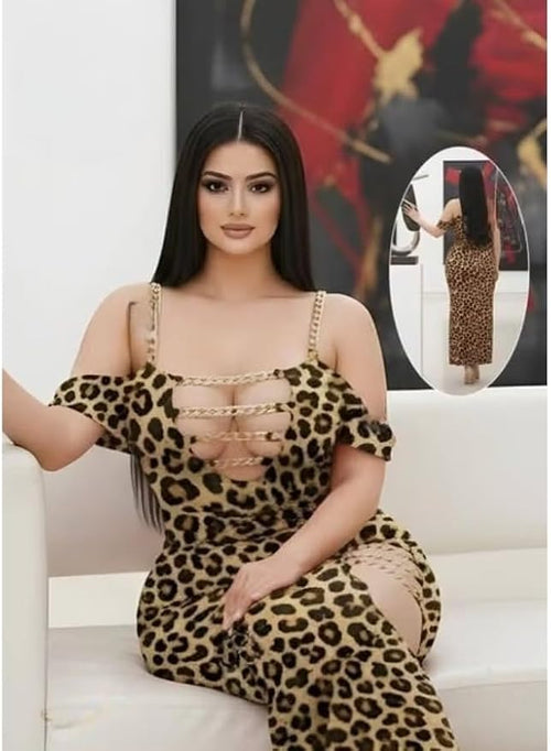 Golden Leopard Dress